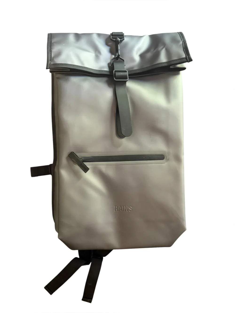 RAINS Rolltop Rucksack W3 Metallic Grey Waterproof Backpack Outdoor NWT Style
